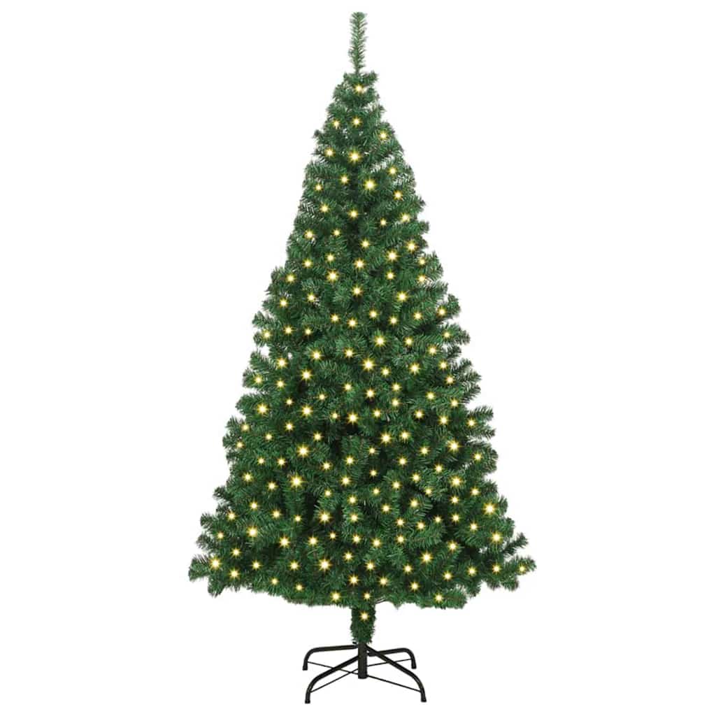 Artificial Christmas Tree with 300 LEDs Green 70.87 in