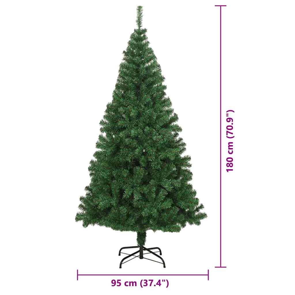Artificial Christmas Tree with 300 LEDs Green 70.87 in