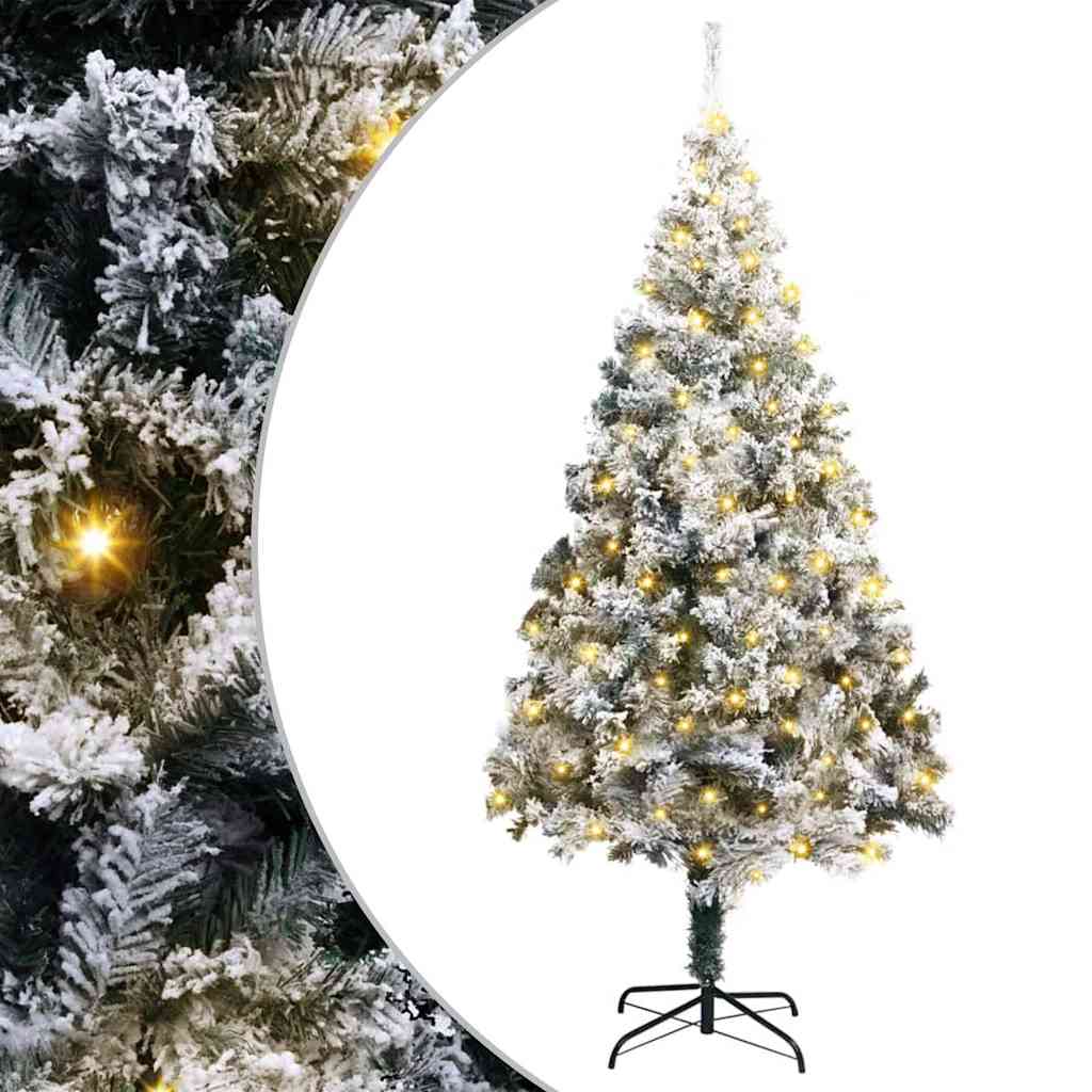 Artificial Christmas Tree White 70.9" PVC and Steel and Plastic