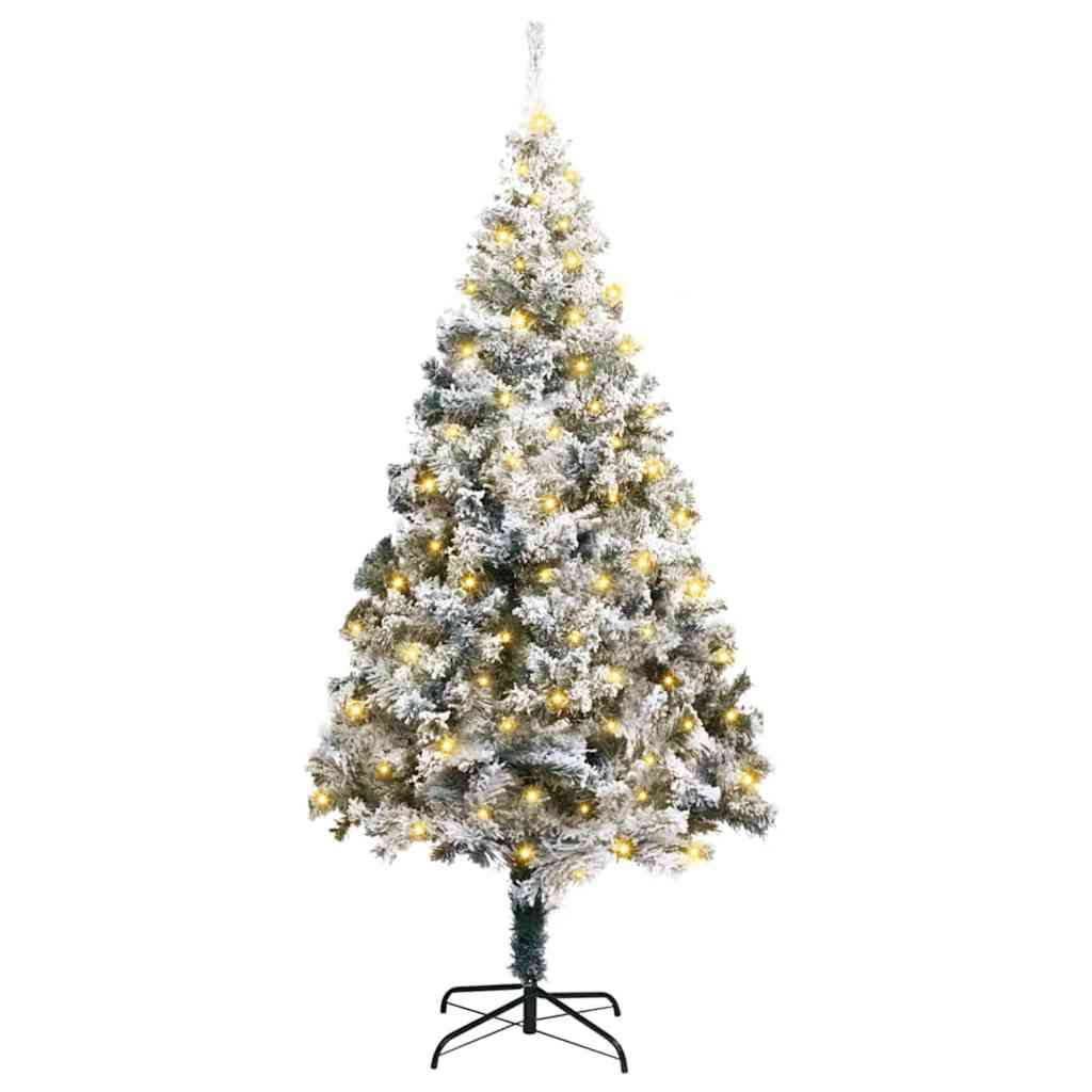 Artificial Christmas Tree White 70.9" PVC and Steel and Plastic