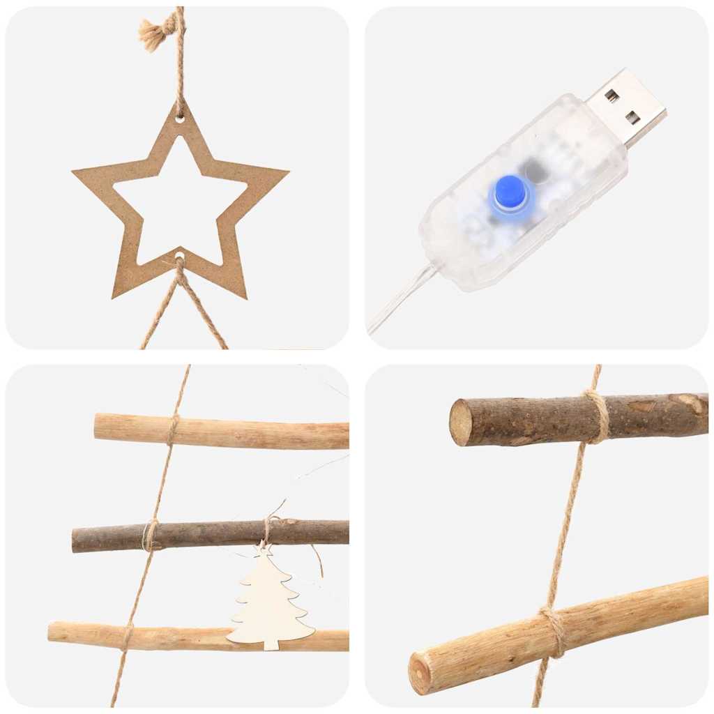 Christmas Tree Natural 70.87 in Solid Ash Wood