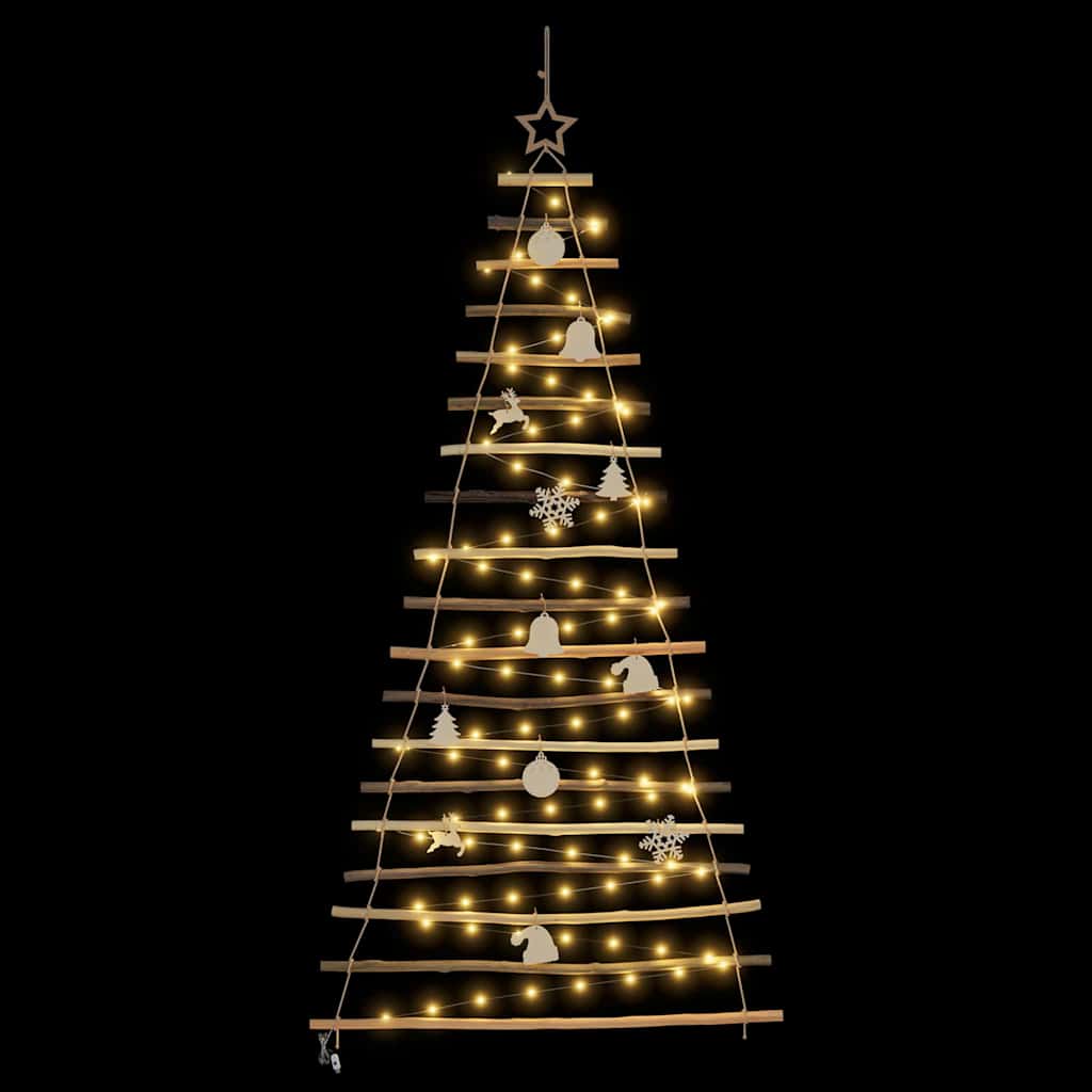 Christmas Tree Natural 70.87 in Solid Ash Wood